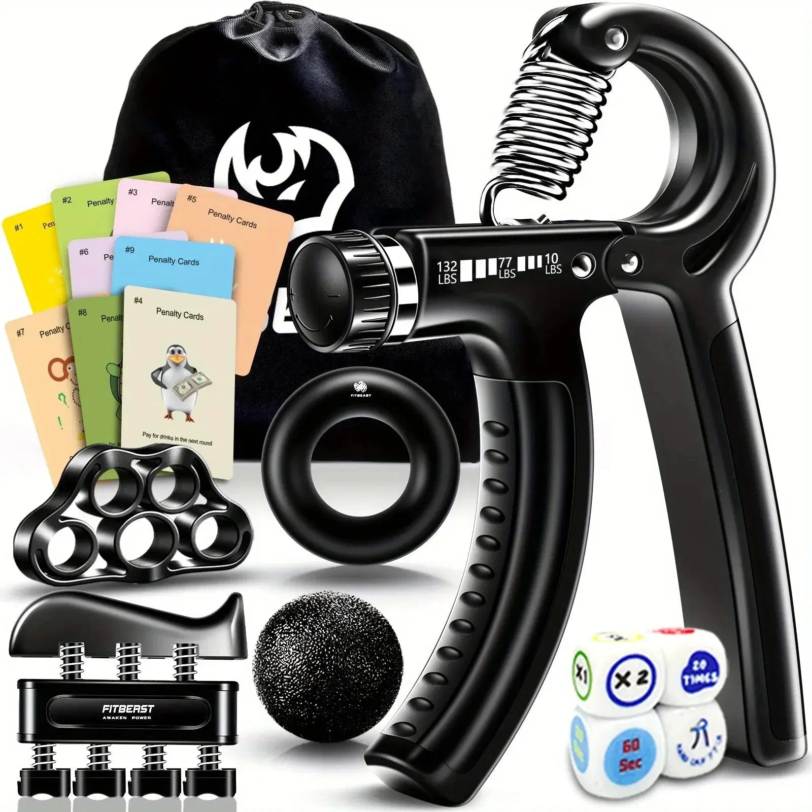 Adjustable Hand Gripper & Workout Kit