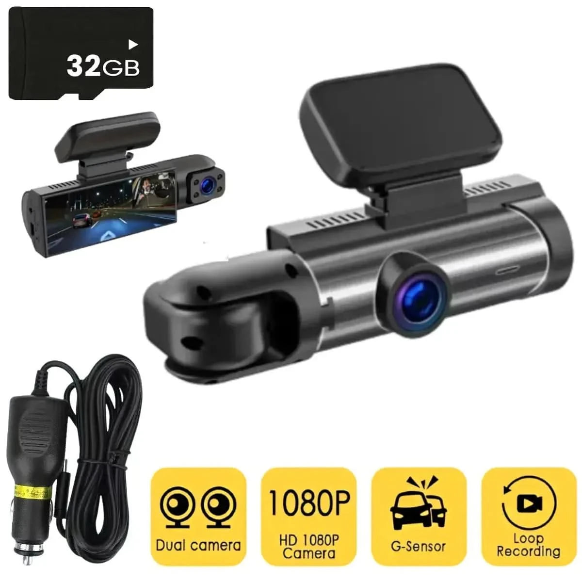 Car Dash Cam with Dual Lens Tech Xploit
