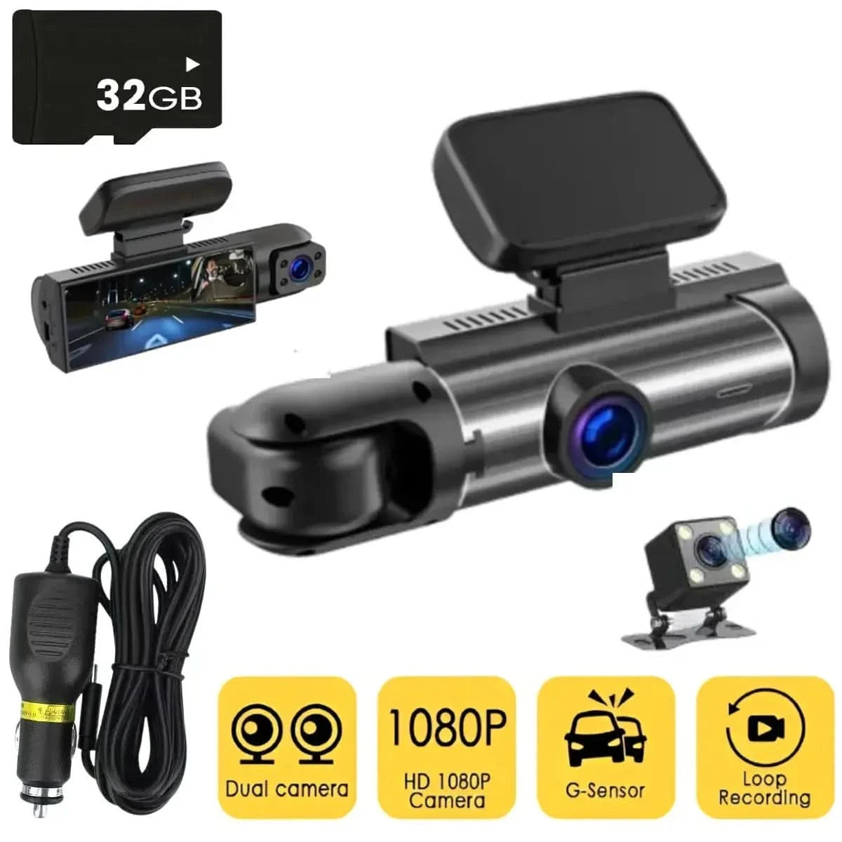 Car Dash Cam with Dual Lens Tech Xploit