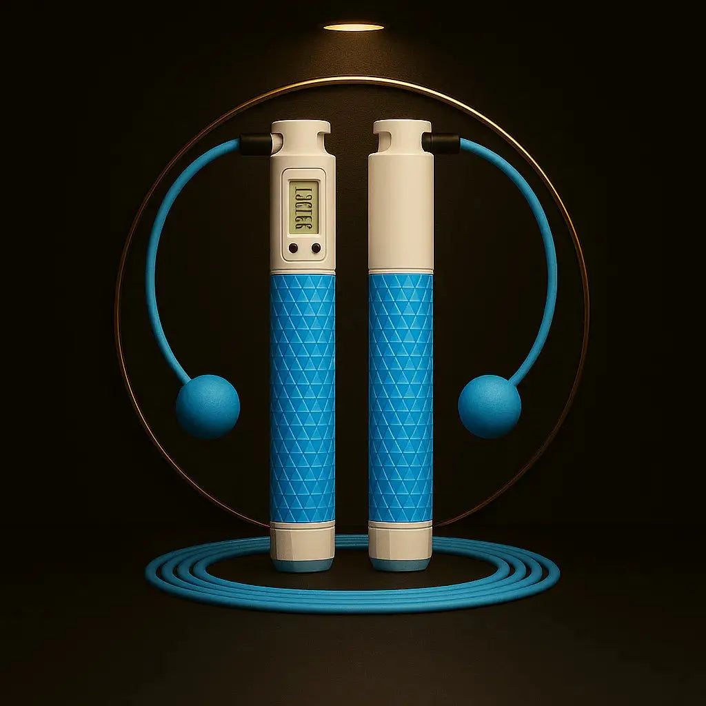 Cordless Jump Rope with Counter – Weighted Ropeless Skipping Rope for Home & Gym Fitness - Tech Xploit