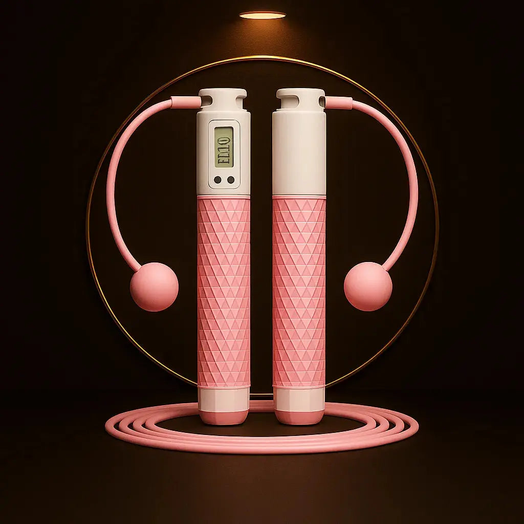 Cordless Jump Rope with Counter – Weighted Ropeless Skipping Rope for Home & Gym Fitness - Tech Xploit