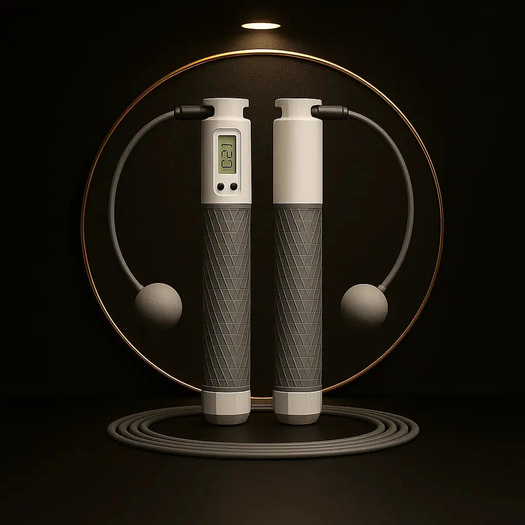 Cordless Jump Rope with Counter – Weighted Ropeless Skipping Rope for Home & Gym Fitness - Tech Xploit
