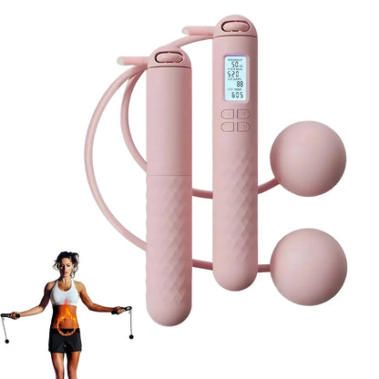 Cordless Jump Rope with Counter – Weighted Ropeless Skipping Rope for Home & Gym Fitness - Tech Xploit