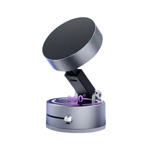 Electric Magnetic Vacuum Phone Holder – 360° Car Mount for iPhone & Android - Tech Xploit