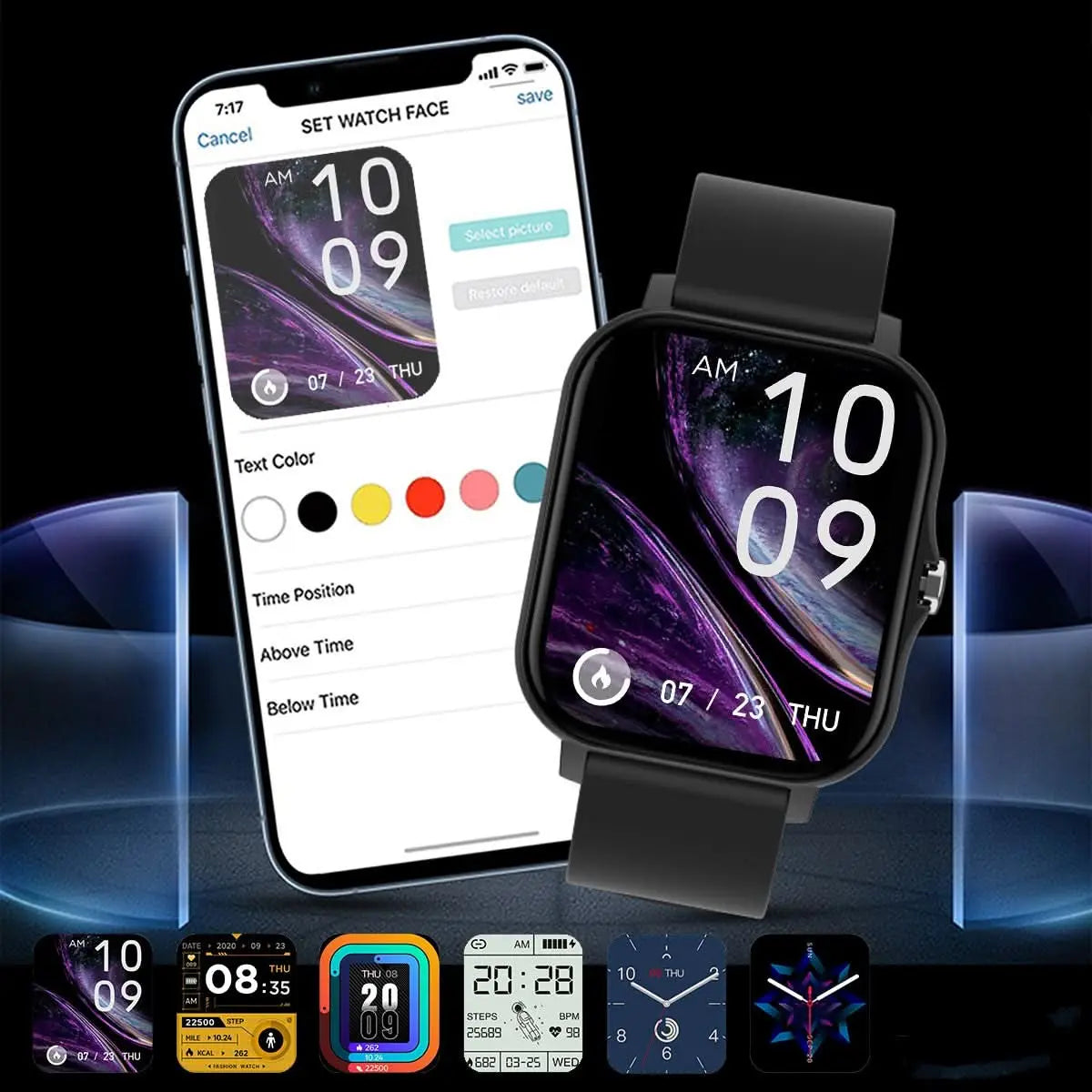 Fitness Tracker Smartwatch for Android & iOS Tech Xploit