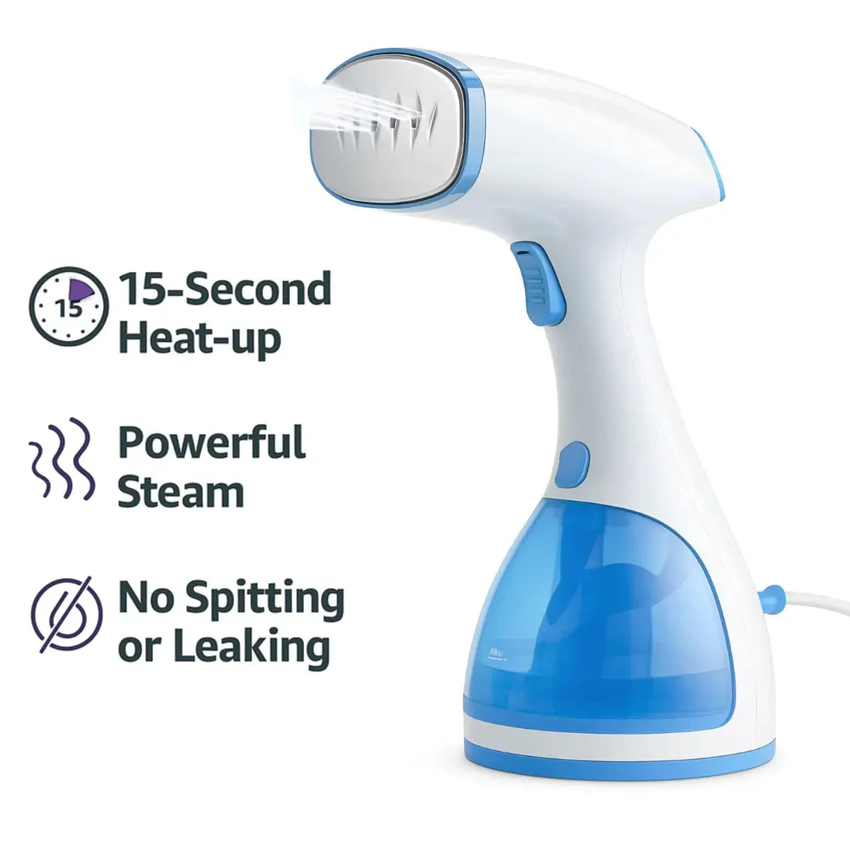 Handheld Steamer for Clothes – Portable Fabric & Garment Steamer with Large Detachable Water Tank Tech Xploit