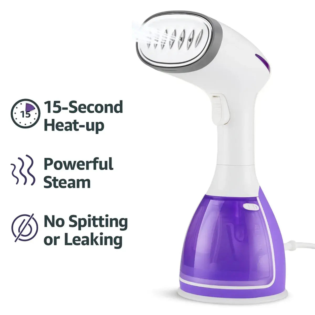 Handheld Steamer for Clothes – Portable Fabric & Garment Steamer with Large Detachable Water Tank Tech Xploit