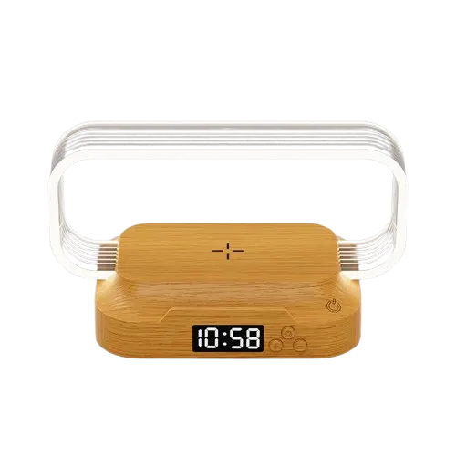 Lamp Clock with Night Light Charging Station Tech Xploit