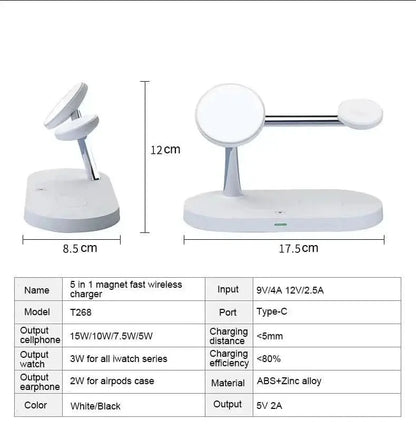 Magnetic 3 in 1 Wireless Charger Station Tech Xploit