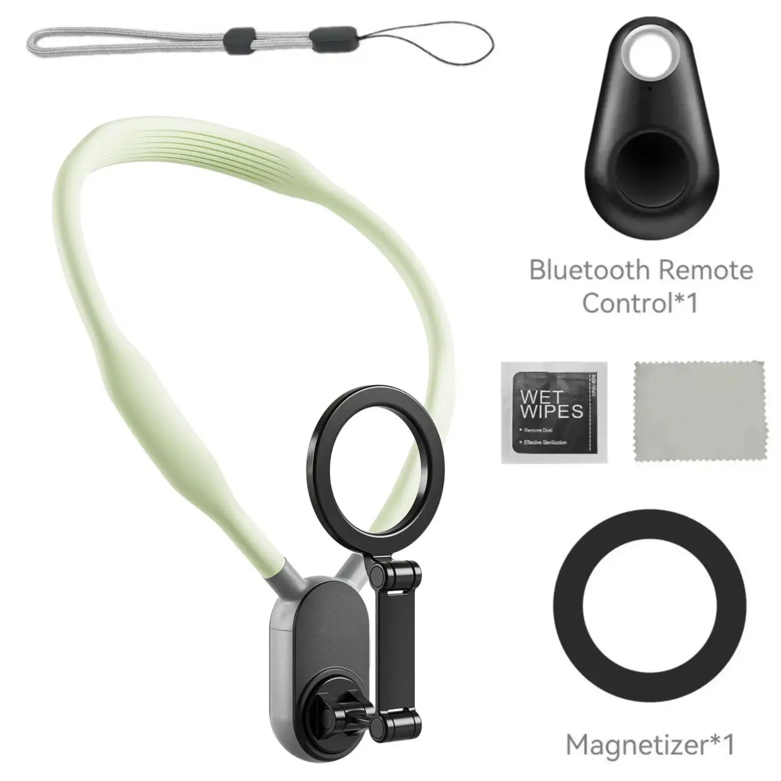 Magnetic Neck Mount for Phones, 360° Rotation, POV/Vlog Selfie Strap, iPhone & Android Tech Xploit