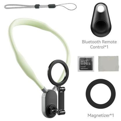 Magnetic Neck Mount for Phones, 360° Rotation, POV/Vlog Selfie Strap, iPhone & Android Tech Xploit