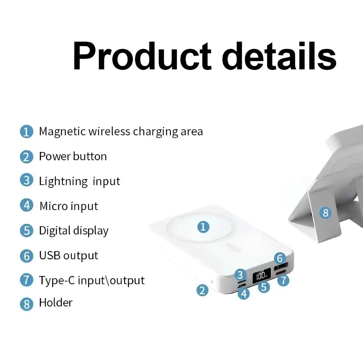 Magnetic Wireless Power Bank (10000 mAh) Tech Xploit