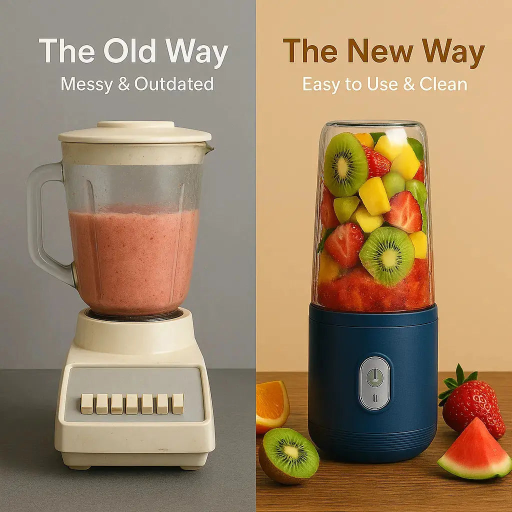 Portable Electric Blender & Bottle | USB Rechargeable Smoothie Maker - Tech Xploit