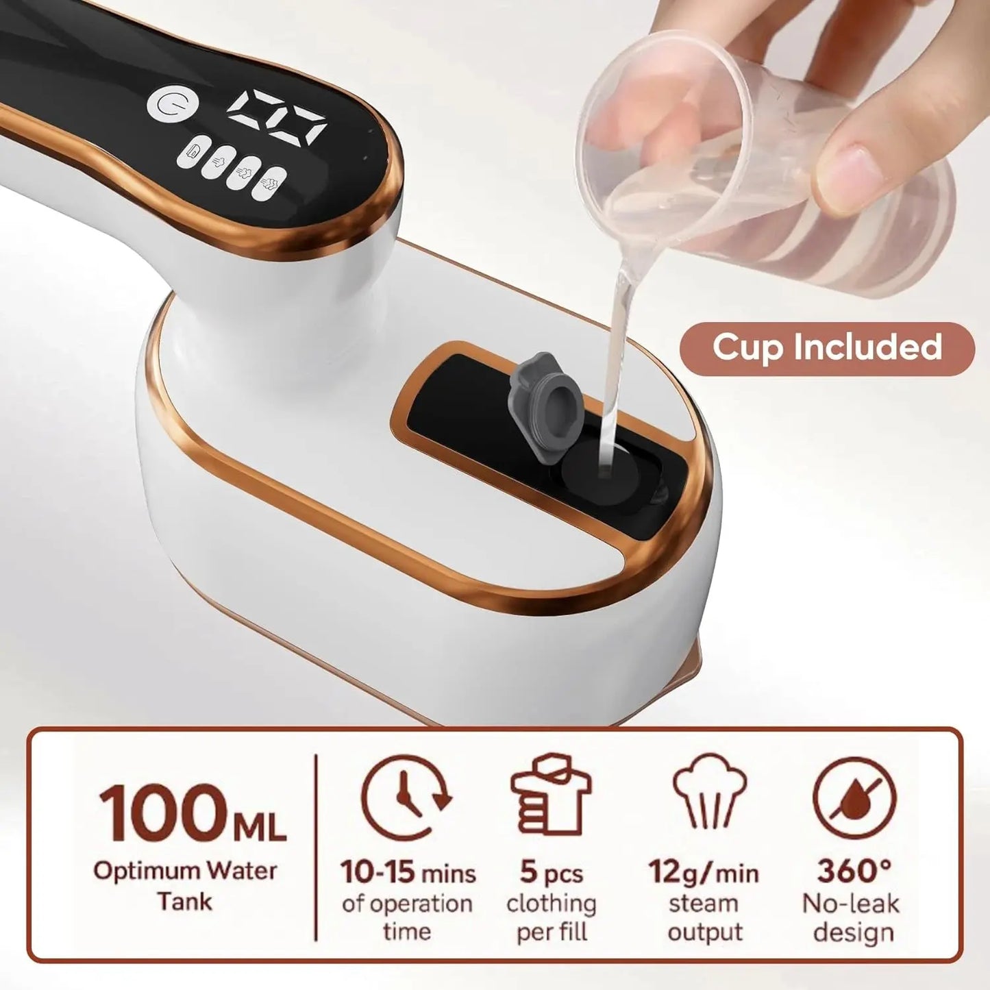 Portable Handheld Clothes Iron & Steamer with Water Tank - Tech Xploit