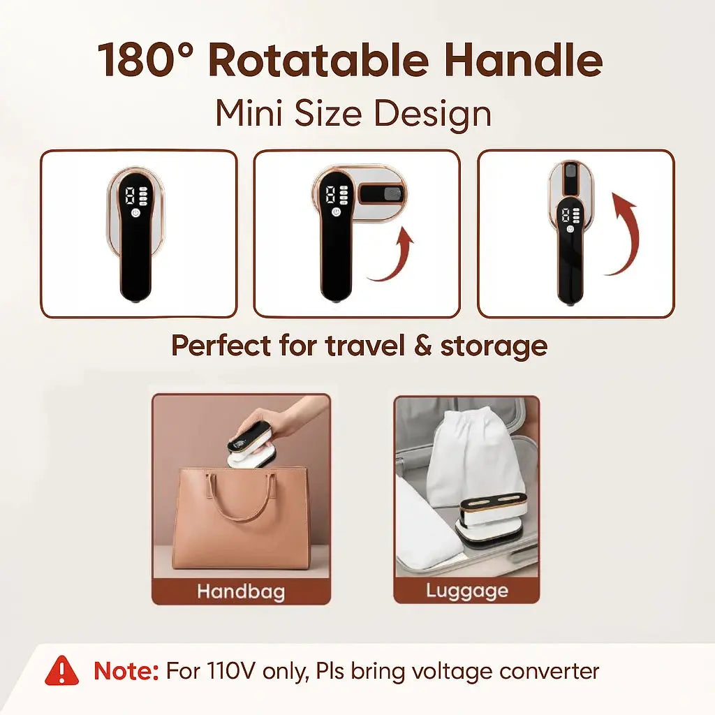Portable Handheld Clothes Iron & Steamer with Water Tank - Tech Xploit