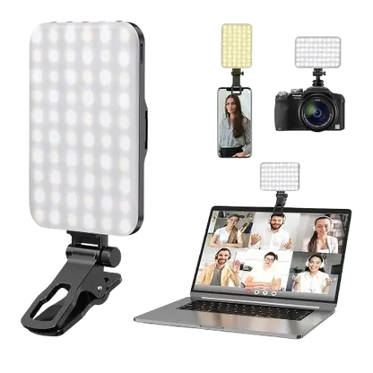 Portable LED Clip-on Selfie Light for Phones & Laptops - Tech Xploit