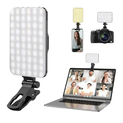 Portable LED Clip-on Selfie Light for Phones & Laptops - Tech Xploit