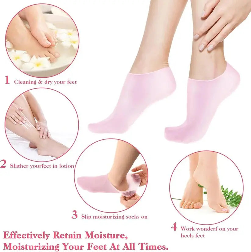 Silicone Gel Moisturizing Gloves & Socks Tech Xploit