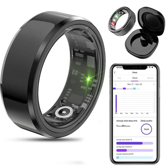 Smart Ring Fitness & Health Tracker for Men & Women | Heart Rate, Sleep & SpO2 Monitor - Tech Xploit