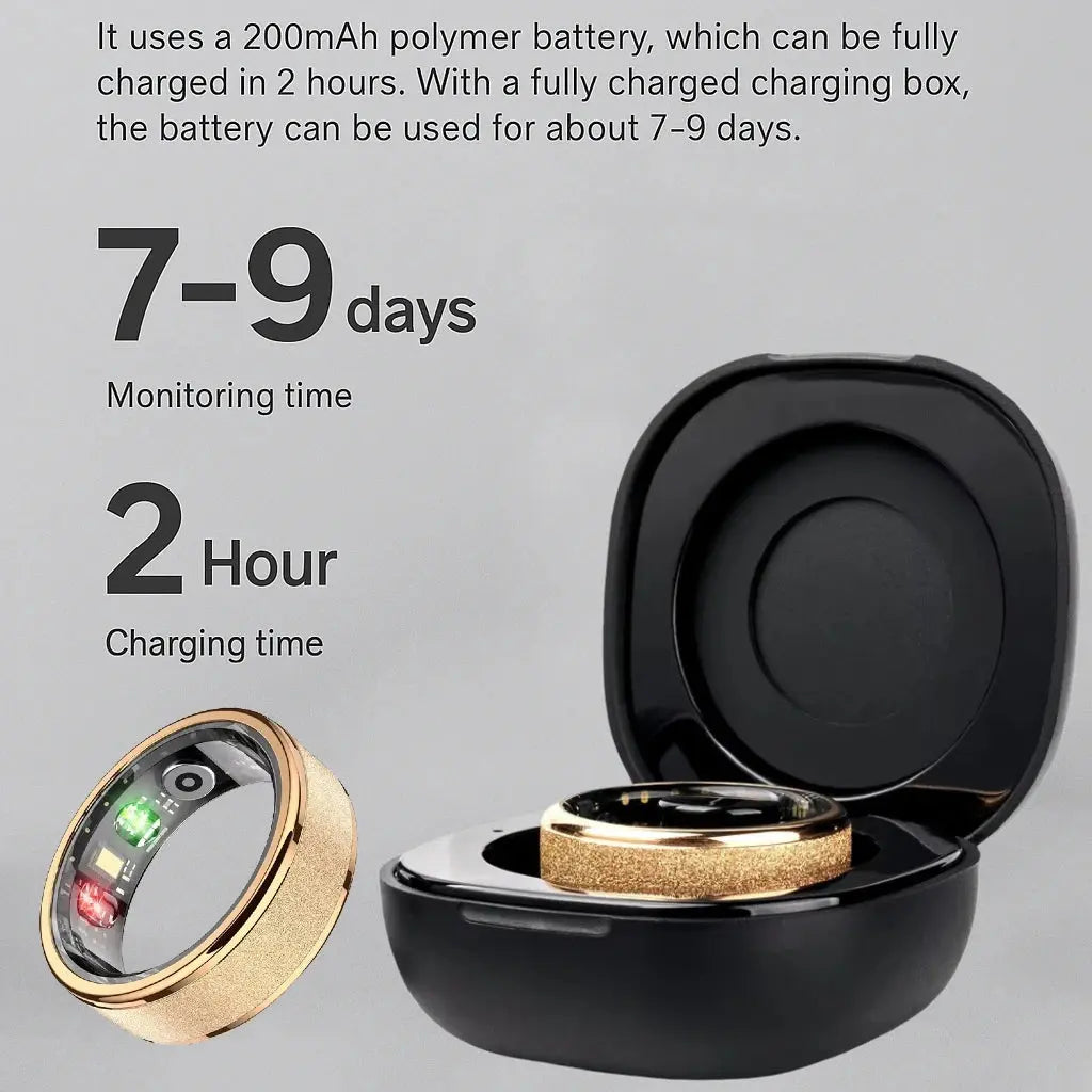 Smart Ring Fitness & Health Tracker for Men & Women | Heart Rate, Sleep & SpO2 Monitor - Tech Xploit