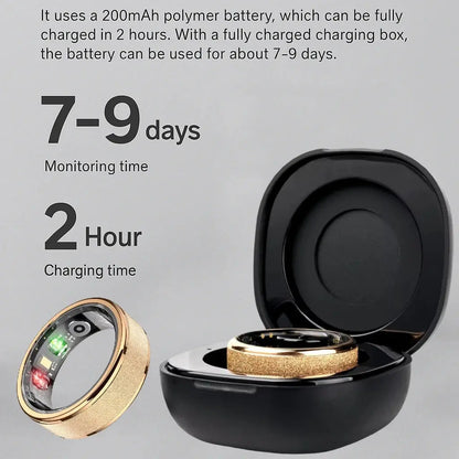 Smart Ring Fitness & Health Tracker for Men & Women | Heart Rate, Sleep & SpO2 Monitor - Tech Xploit