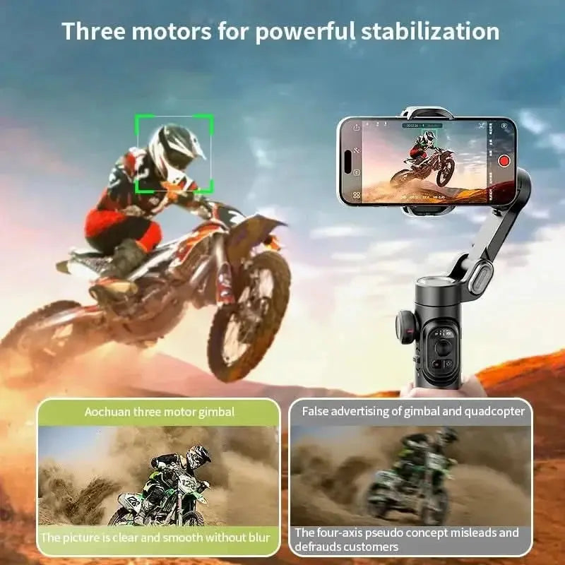 Smartphone 3-Axis Gimbal Stabilizer with Light Tech Xploit