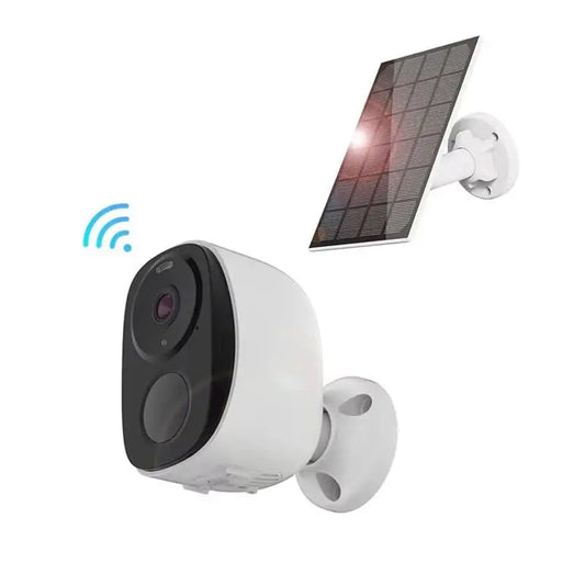Solar Outdoor Security Camera with Spotlight Siren & 2-Way Audio Tech Xploit