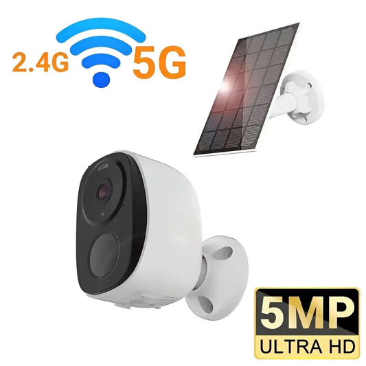 Solar Outdoor Security Camera with Spotlight, Siren, Night Vision & 2-Way Audio Tech Xploit