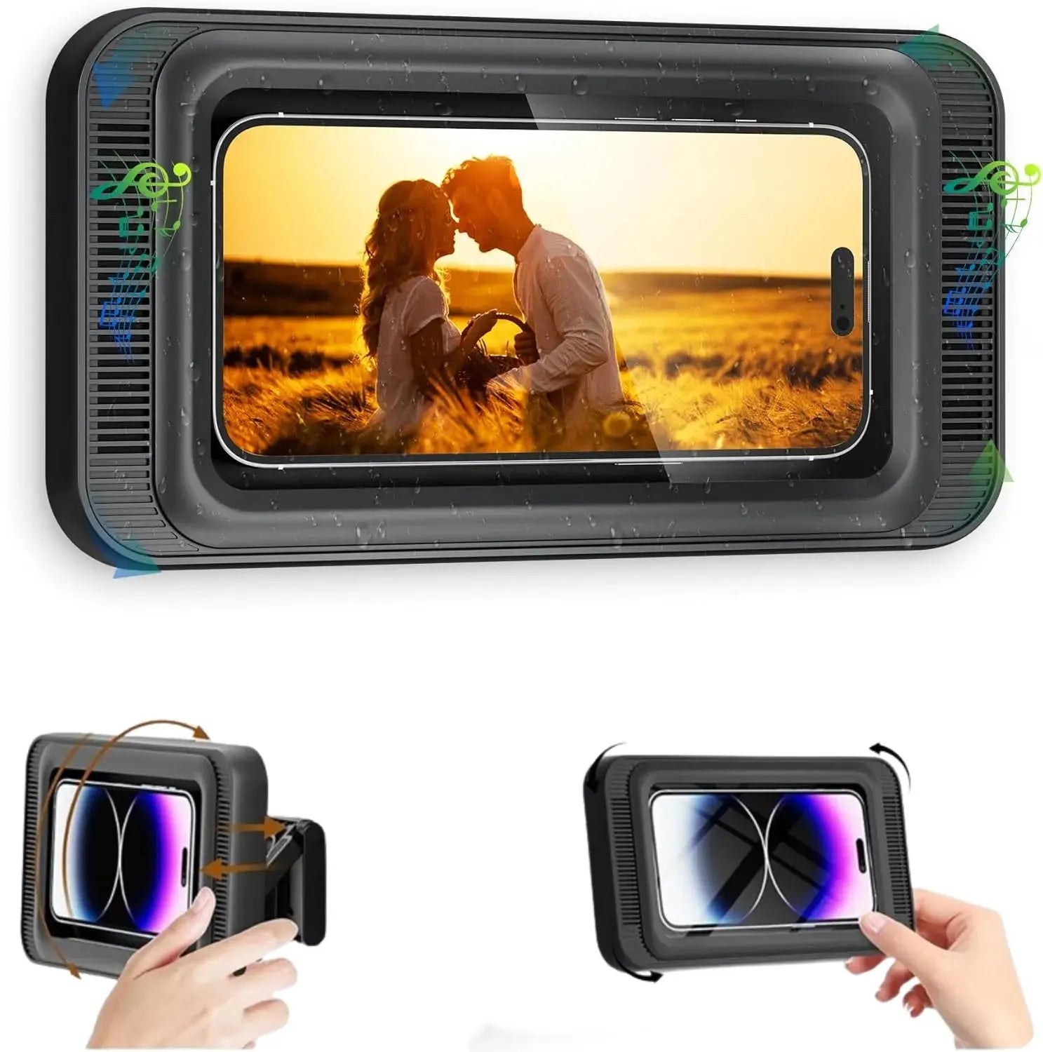 Waterproof Shower Phone Holder – Wall Mount, Touchscreen, Anti-Fog & 360° Rotation - Tech Xploit