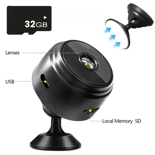 Wireless Home Security Cam with HD Quality, Night Vision & App Control Tech Xploit