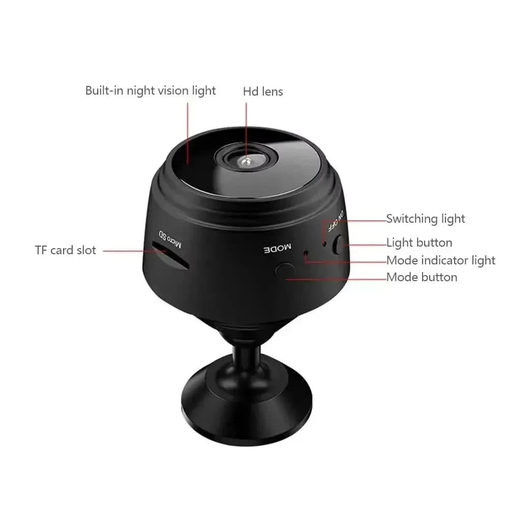 Wireless Home Security Cam with HD Quality, Night Vision & App Control Tech Xploit